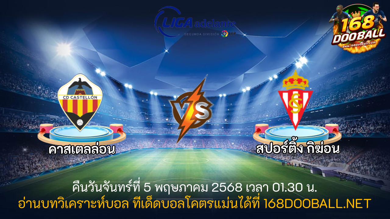 วิเคราะห์บอล คาสเตลล่อน - สปอร์ติ้ง กิฆ่อน